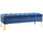 Panca Imbottita Fondoletto 118x45x42 cm in Tessuto Vellutato Blu