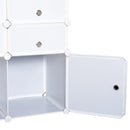 Armadio Guardaroba Scarpiera Modulare in Plastica 6 Cubi Bianco 75x37x73 cm -10