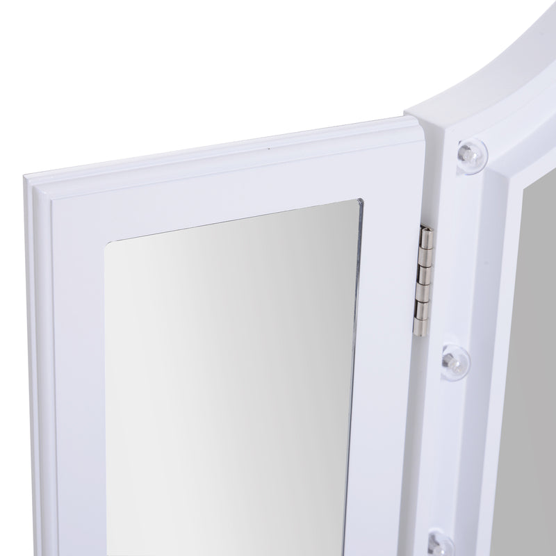 Specchio da Trucco Ripiegabile Retroilluminato con 16 LED Bianco 73x53.5x4.5 cm -8