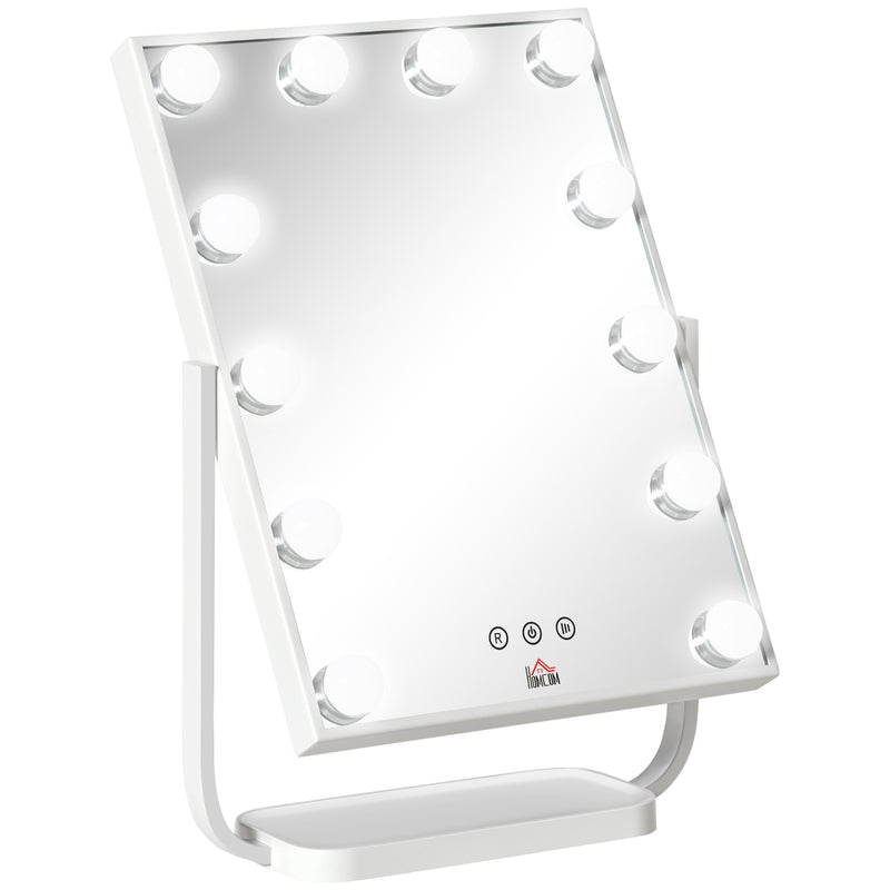 Specchio da Tavolo con LED 32,8x11x47,4 cm per Trucco Make up Bianco –  acquista su Giordano Shop