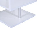 Tavolino Basso da Salotto in Legno Bianco 50x50x50 cm -9