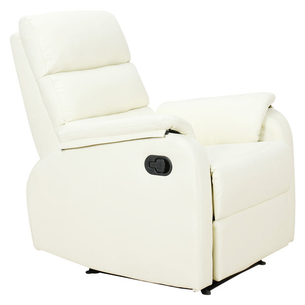 Poltrona Relax Reclinabile Manuale in Similpelle Crema online