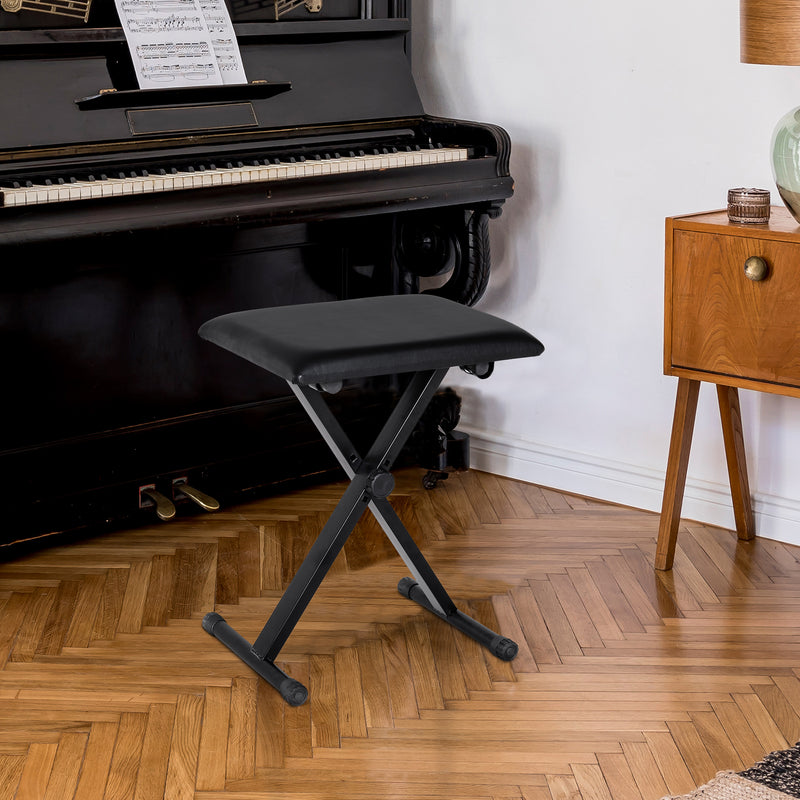 Panca Sgabello per Pianoforte Imbottita Pieghevole con Altezza Regolabile  Nero 39x29x51 cm – acquista su Giordano Shop