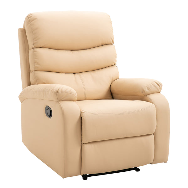 acquista Poltrona Relax Reclinabile in Similpelle Beige