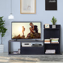 Mobile TV con Scaffali in Legno 120x30x67 cm  Nero-2