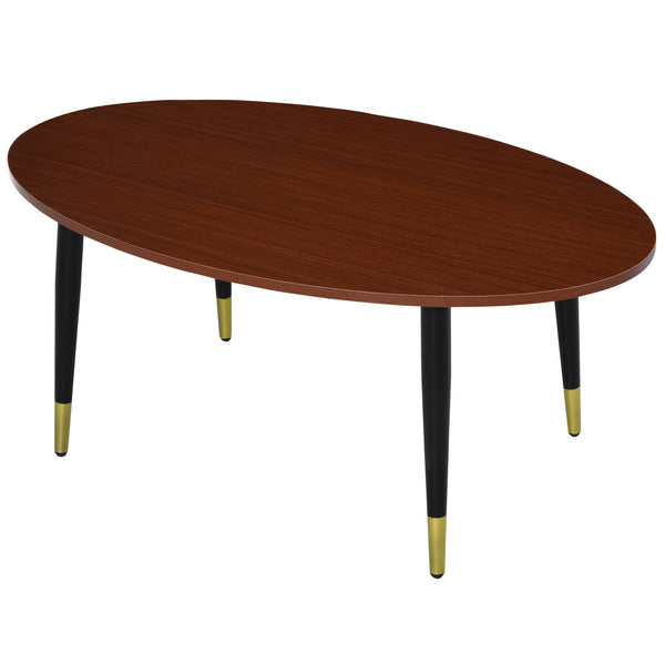 online Tavolino Ovale da Caffè 100x60x42 cm in Legno e Acciaio