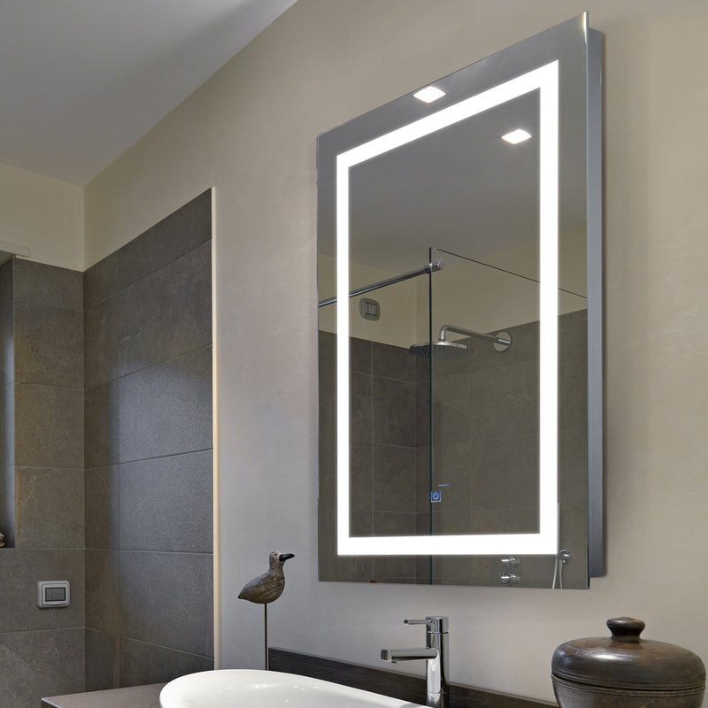 Specchio da Bagno con Luce LED 60x80x4 cm -2