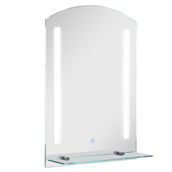 online Specchio Bagno 50x15,1x70 cm con Luce LED Mensola e Struttura in Alluminio