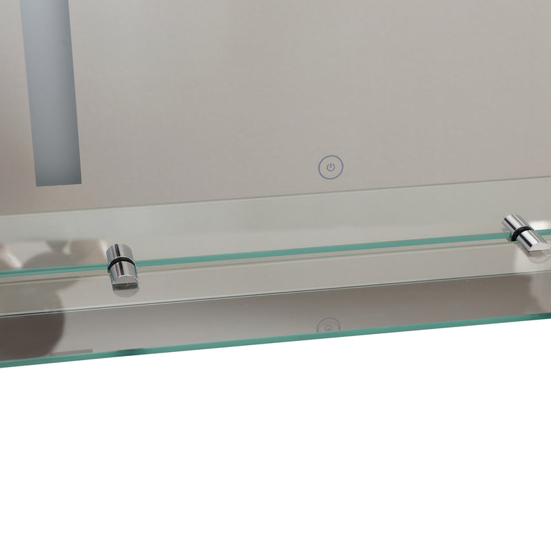 Specchio Bagno 50x15,1x70 cm con Luce LED Mensola e Struttura in