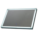 Specchio con Lampada Led e Antiappannamento in Alluminio Cromato Argento 80x60 cm -8