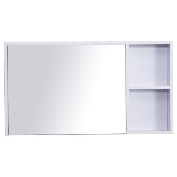sconto Specchio Armadietto da Bagno Pensile Bianco 90x50x12 cm