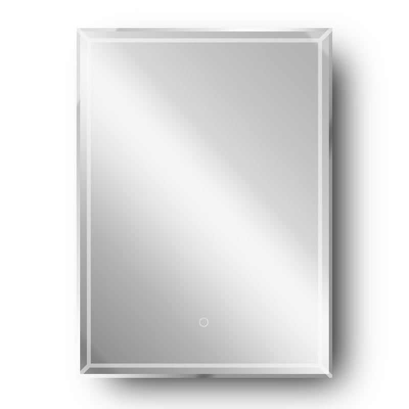 Specchio da Bagno con Illuminazione a LED e Interruttore Touch in Vetro e Alluminio 50x3x70 cm -4