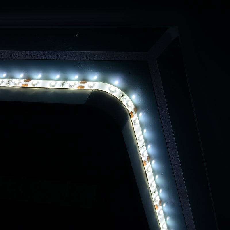 Specchio da Bagno con Illuminazione a LED e Interruttore Touch in Vetro e Alluminio 50x3x70 cm -8
