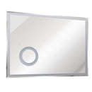 Specchio da Bagno con Illuminazione a LED e Interruttore Touch in Vetro e Alluminio 80x3x60 cm -1