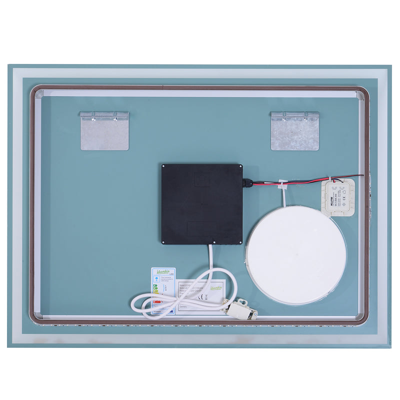 Specchio da Bagno con Illuminazione a LED e Interruttore Touch in Vetro e Alluminio 80x3x60 cm -8