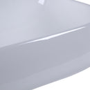 Lavabo da Appoggio Rettangolare in Ceramica Smaltata Bianco 56x42x14.5 cm -5