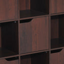 Libreria in Legno da Terra con 9 Scompartimenti Marrone 89.5x30x93 cm -8