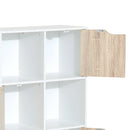Libreria di Design a 8 Scompartimenti in Legno Bianco 60x30x122 cm -8