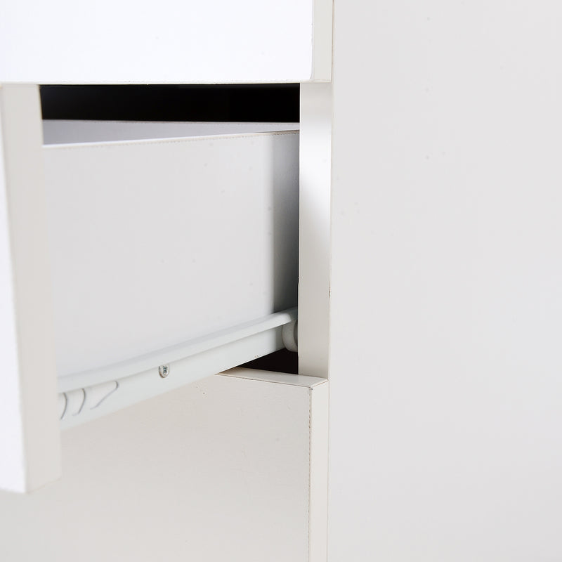 Cassettiera Portadocumenti da Ufficio in Legno Bianco 33x45x60 cm -7