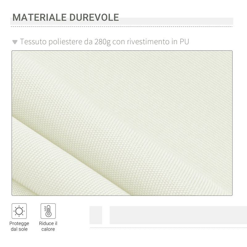 Tenda da Sole Avvolgibile a Parete 295x245 cm in Alluminio e Poliestere Bianco-4
