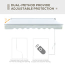 Tenda da Sole Elettrica Avvolgibile a Parete 2,5x2m com LED in Alluminio e Poliestere Beige-4