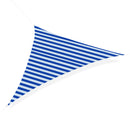 Tenda Vela Ombreggiante Triangolare 5x5x5m in Polietilene Strisce Blue e Bianco-1