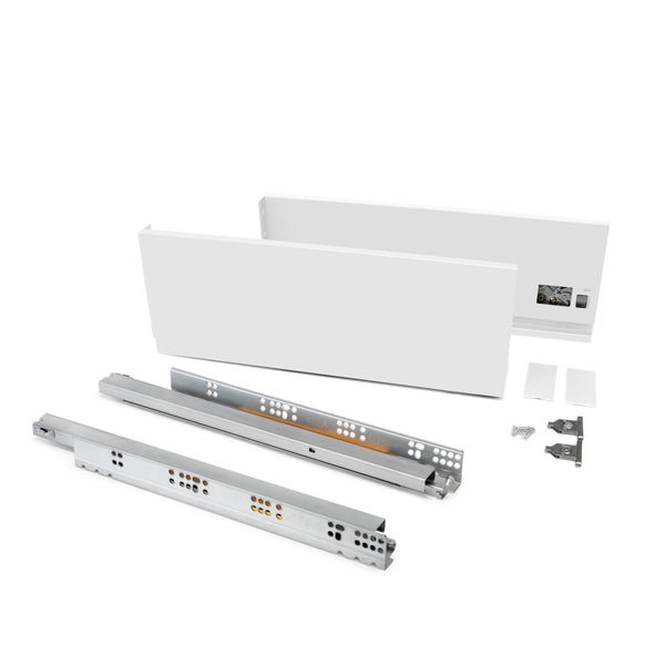Cassetto Esterno Altezza 131 mm Profondità 500 mm in Acciaio Emuca Vertex Bianco online