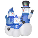 Pupazzi di Neve Gonfiabili H120 cm Luminosi con LED Blu-1