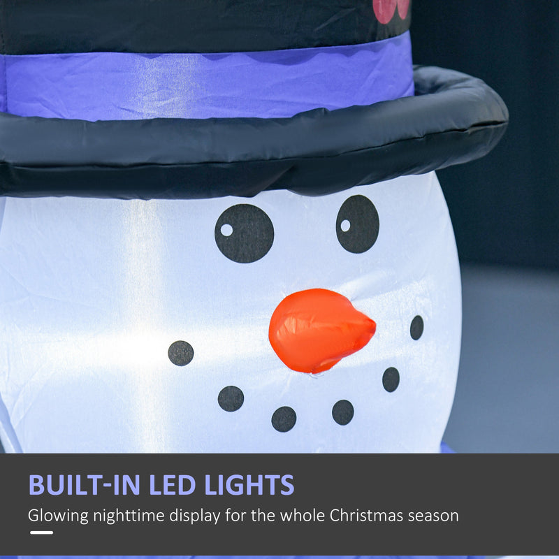 Pupazzi di Neve Gonfiabili H120 cm Luminosi con LED Blu-5
