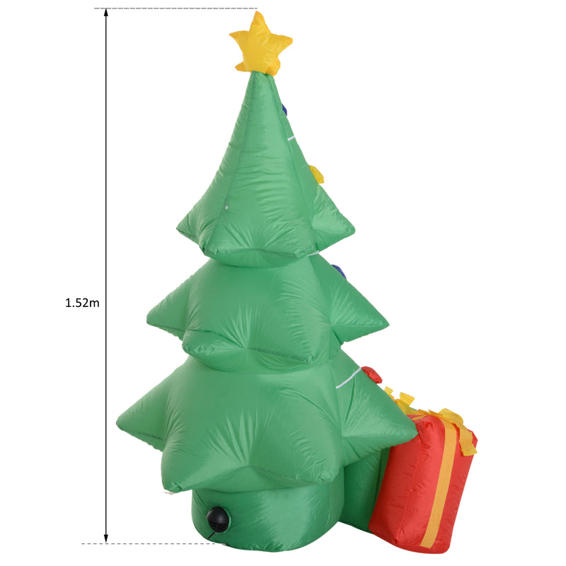 Albero di Natale Gonfiabile 150 cm LED Verde -4