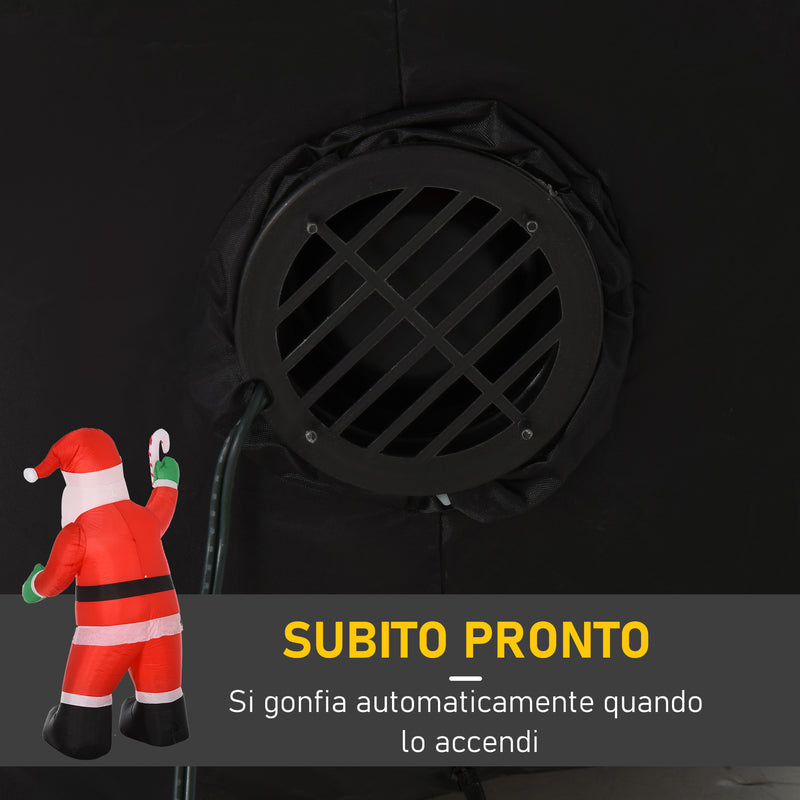 Babbo Natale Gonfiabile H243 cm con Luci a LED -4