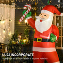 Babbo Natale Gonfiabile H243 cm con Luci a LED -6