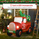 Babbo Natale con Camion e Albero Gonfiabile 215x102x180 cm con Luci a LED -5