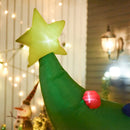 Babbo Natale con Camion e Albero Gonfiabile 215x102x180 cm con Luci a LED -9