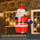 Babbo Natale Gonfiabile con Albero H150 cm Luminoso con LED Rosso-4