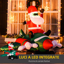 Babbo Natale Gonfiabile H160 cm con Aereo Luci LED Multicolore-4