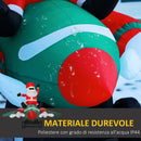 Babbo Natale Gonfiabile H160 cm con Aereo Luci LED Multicolore-6