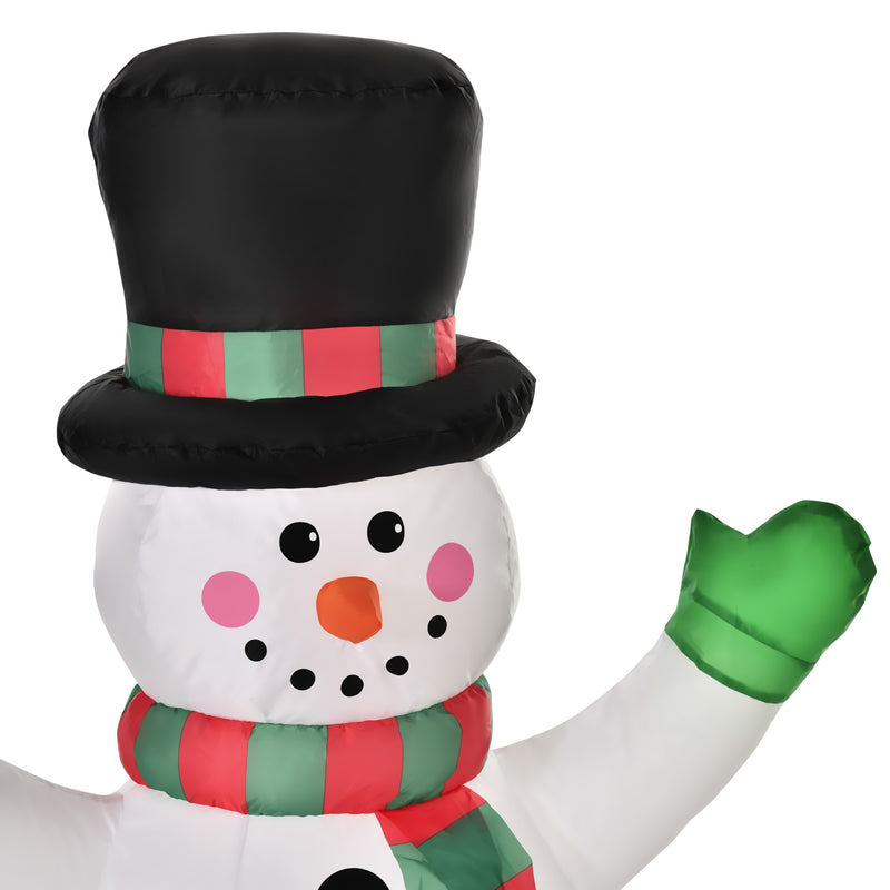 Albero di Natale Gonfiabile 163 cm con Pupazzo di Neve Scritta e Luci LED-9