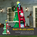 Albero di Natale Gonfiabile 162x125x247 cm con Babbo Natale e Luci LED-4