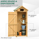 Casetta Box da Giardino Porta Utensili 77x54,2x179 cm in Legno Impermeabile Giallo-4