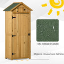 Casetta Box da Giardino Porta Utensili 77x54,2x179 cm in Legno Impermeabile Giallo-5