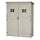 Casetta Box da Giardino 127,5x50x164 cm in Legno di abete Grigio Chiaro