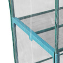 Mini Serra per Piante 4 Ripiani Interni Struttura in Acciaio Copertura in PVC Trasparente 70x50x160 cm -9