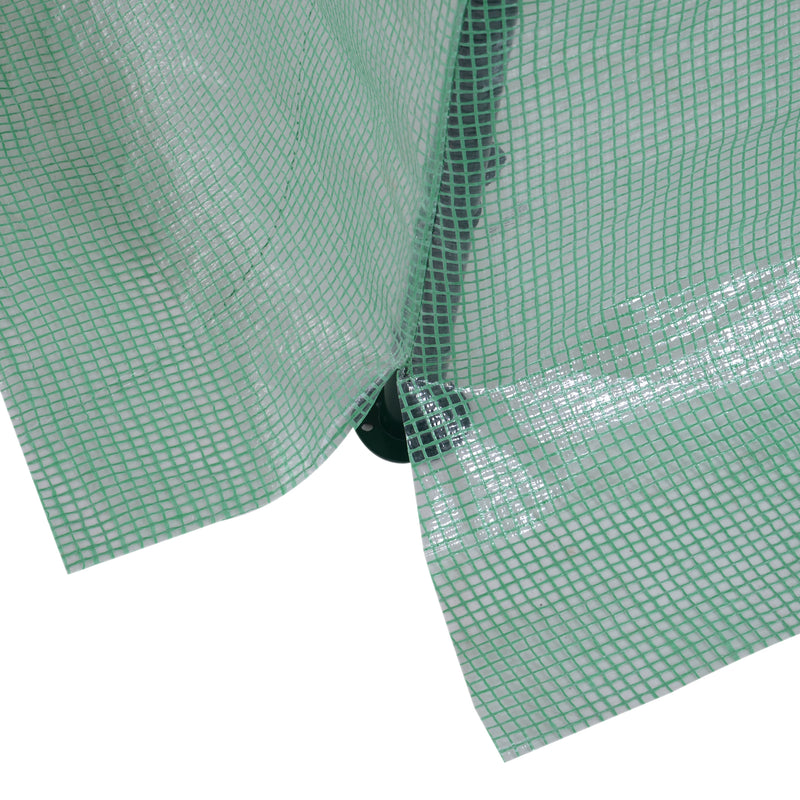 Serra per Piante con Ventilazione in Acciaio e Plastica Verde 250x240x210 cm -8
