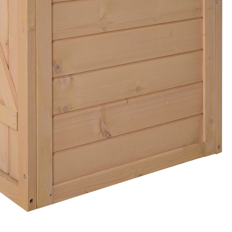 Casetta Box da Giardino in Legno di Abete 75x56x115 cm -7