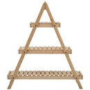 Portapiante Fioriera 3 Livelli 86x28x100 cm Piramide in Legno di Abete Bianco -4