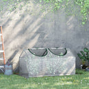 Mini Serra da Giardino con 2 Finestre 119x60x60 cm Copertura PVC Anti-UV Bianco-2
