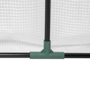 Mini Serra da Giardino con 2 Finestre 119x60x60 cm Copertura PVC Anti-UV Bianco-8
