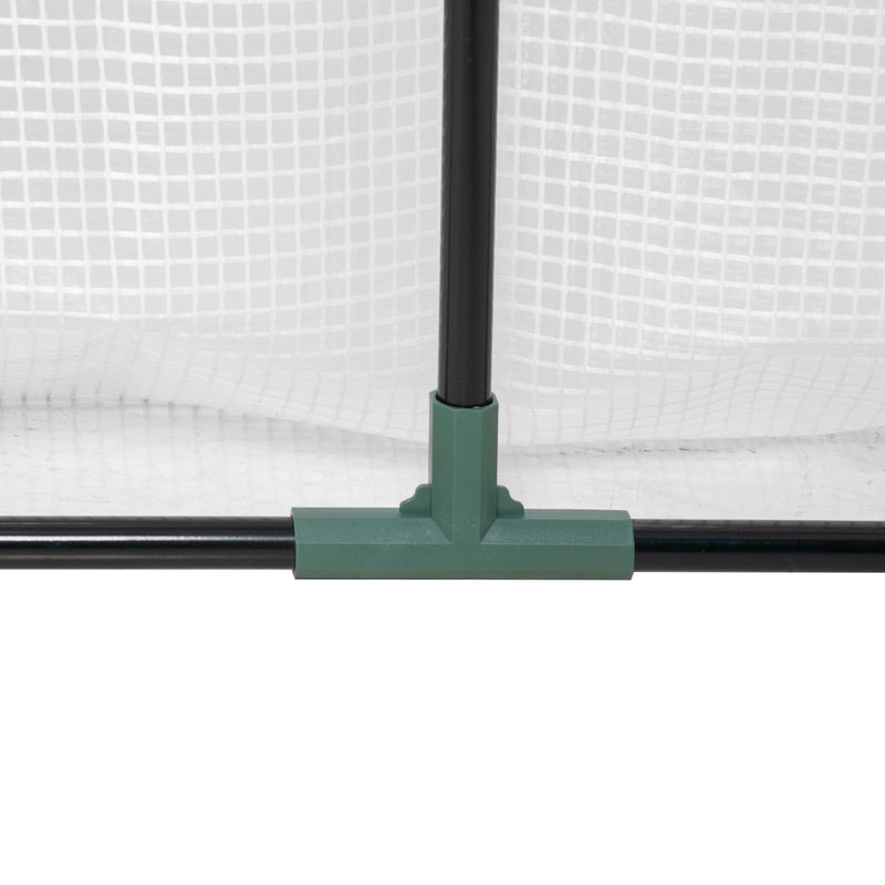 Mini Serra da Giardino con 2 Finestre 119x60x60 cm Copertura PVC Anti-UV Bianco-8