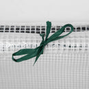 Mini Serra da Giardino con 2 Finestre 119x60x60 cm Copertura PVC Anti-UV Bianco-9